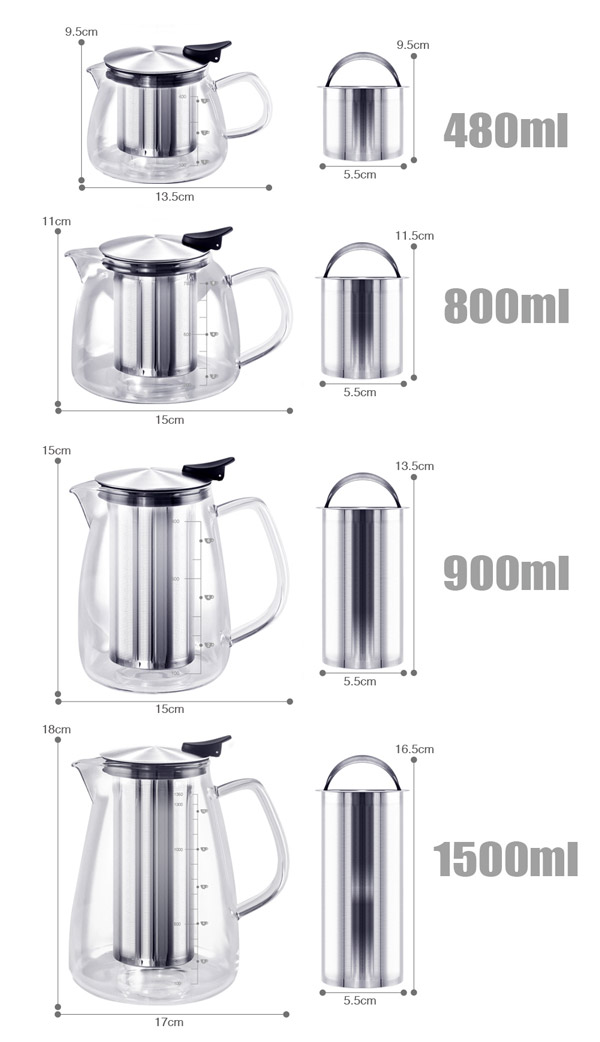 玻璃壺 花茶壺 直火