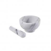 【JEmarble】鎮一大理石-碗型杵臼-白色 Φ11.5xH6.5cm