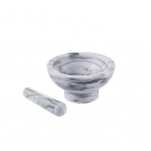 【JEmarble】鎮一大理石-碗型杵臼-白色 Φ20cmxH10cm