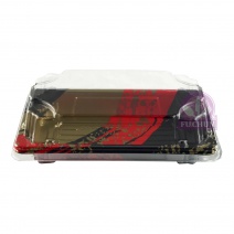 SM1-1100-04紅金葉 (蓋+底800入/箱)14x7.8xH4.5cm