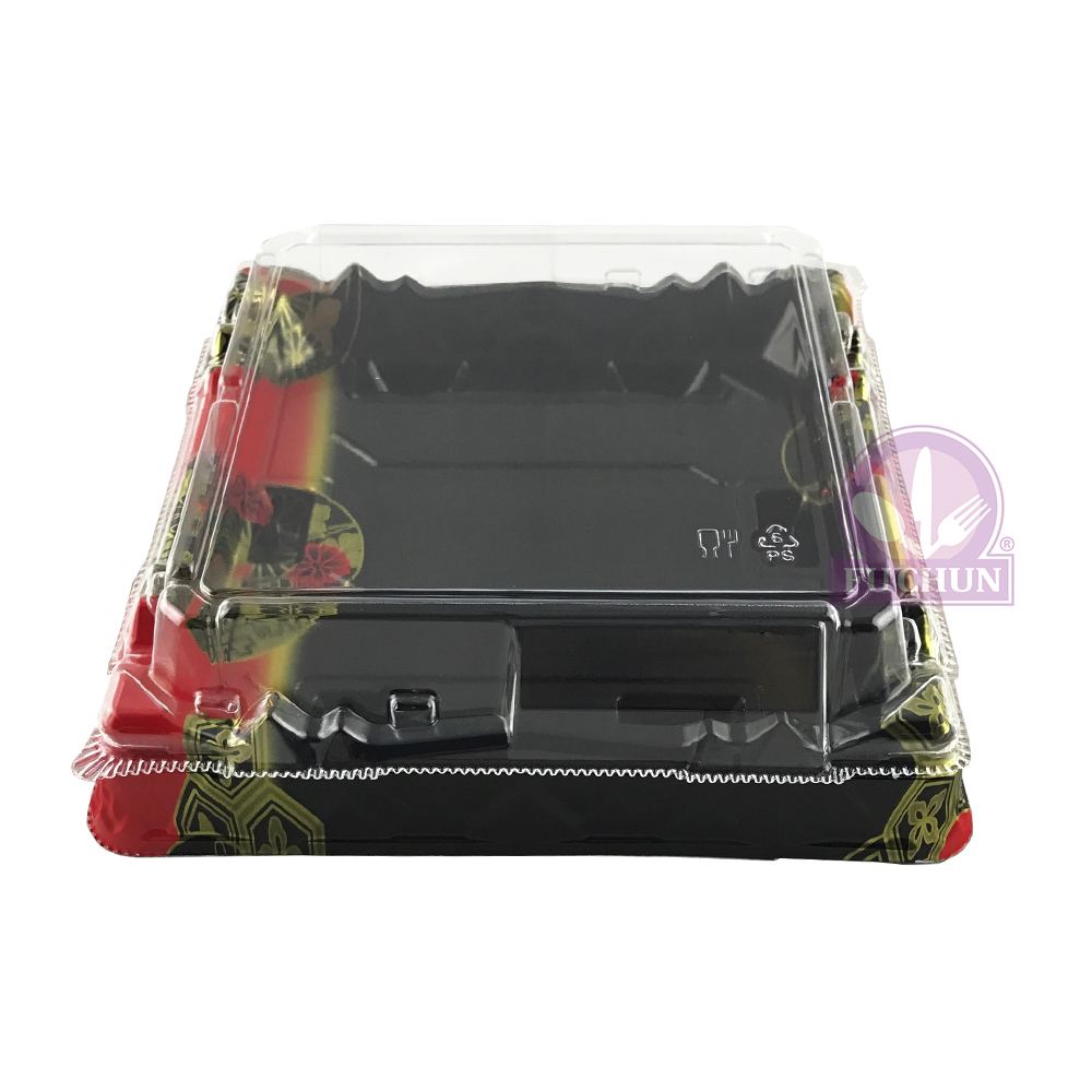 KW-0011富貴紅(蓋+底600入/箱)21x21xH6cm