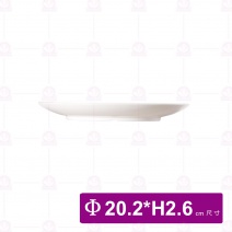 【台灣美耐】D1108L京饌日式圓盤20.2x2.6cm(10入/盒)