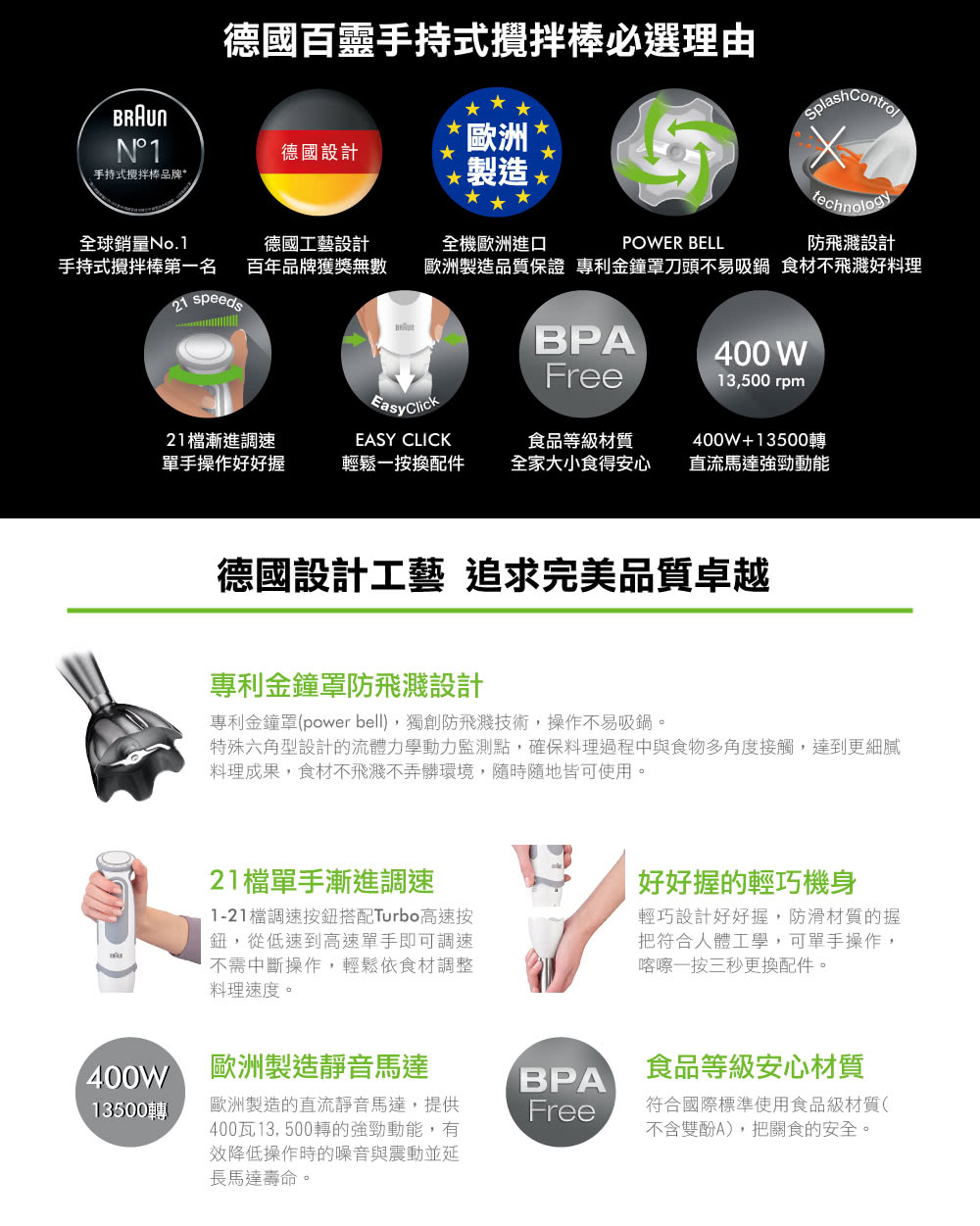 BRAUN 百靈 手持攪拌器 手持料理器 均質機 副食品