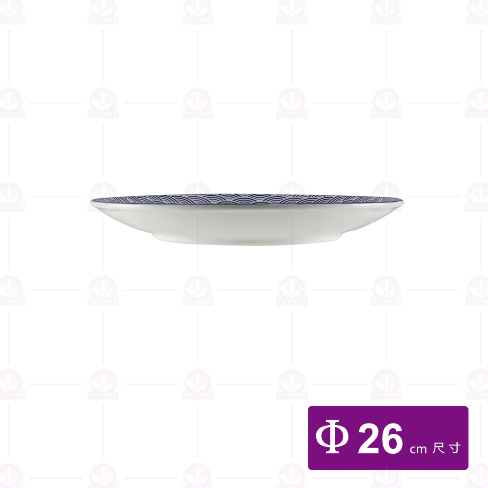 大同磁器 P0101-155 10吋圓盤-日式海波浪