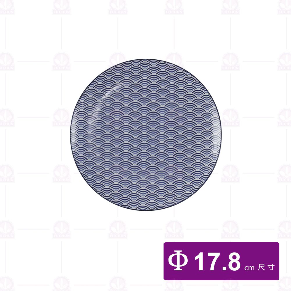 大同磁器 P1271-155 7吋圓盤-日式海波浪