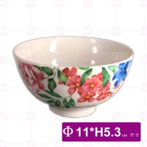 【大同磁器】N89-604 碗-紅嫣花語(10入/組)