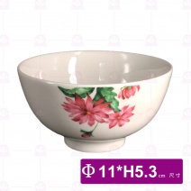 【大同磁器】N89-604 碗-紅嫣花語(10入/組)