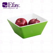 【Efay】 卡儂方形碗象牙白/綠色 7吋
