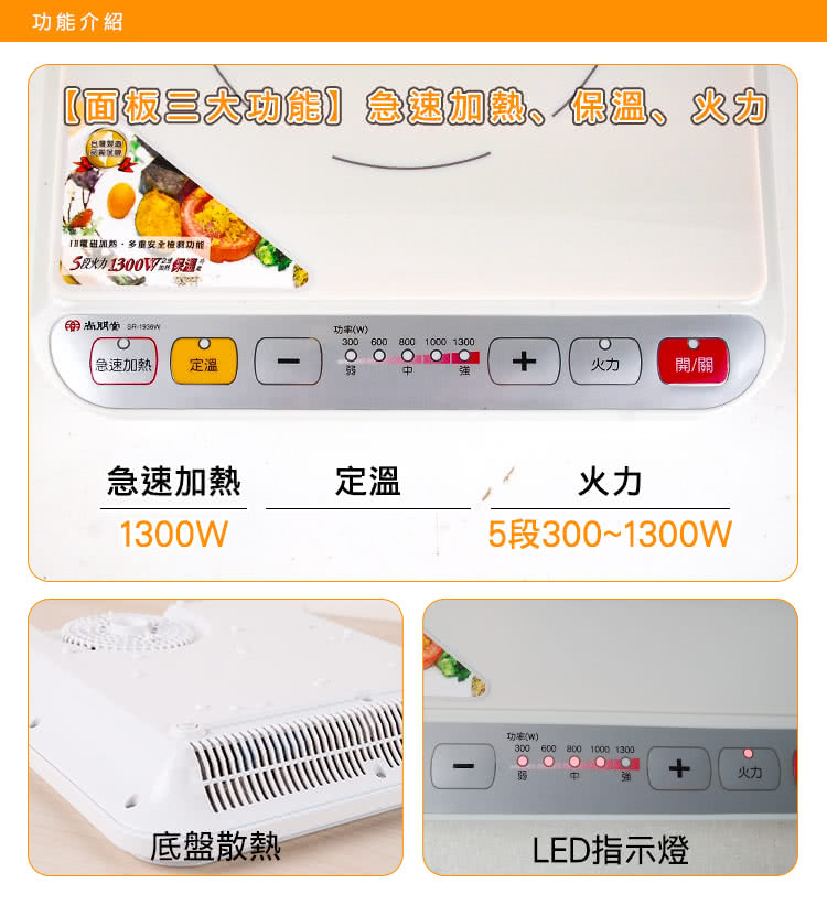 尚朋堂 SE-1936W 電磁爐 電陶爐