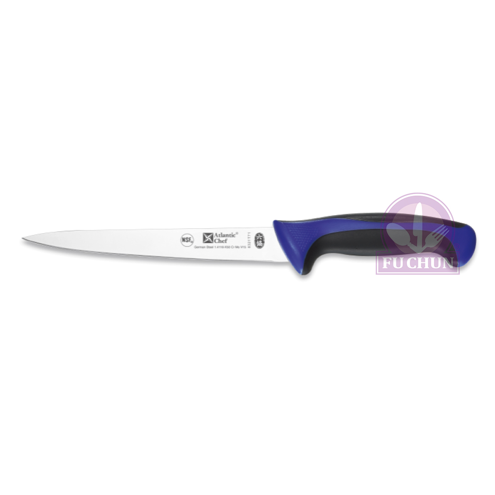 【六協刀具】彈性片魚刀(實用)刀柄(藍)-鉬釩鋼 21cm