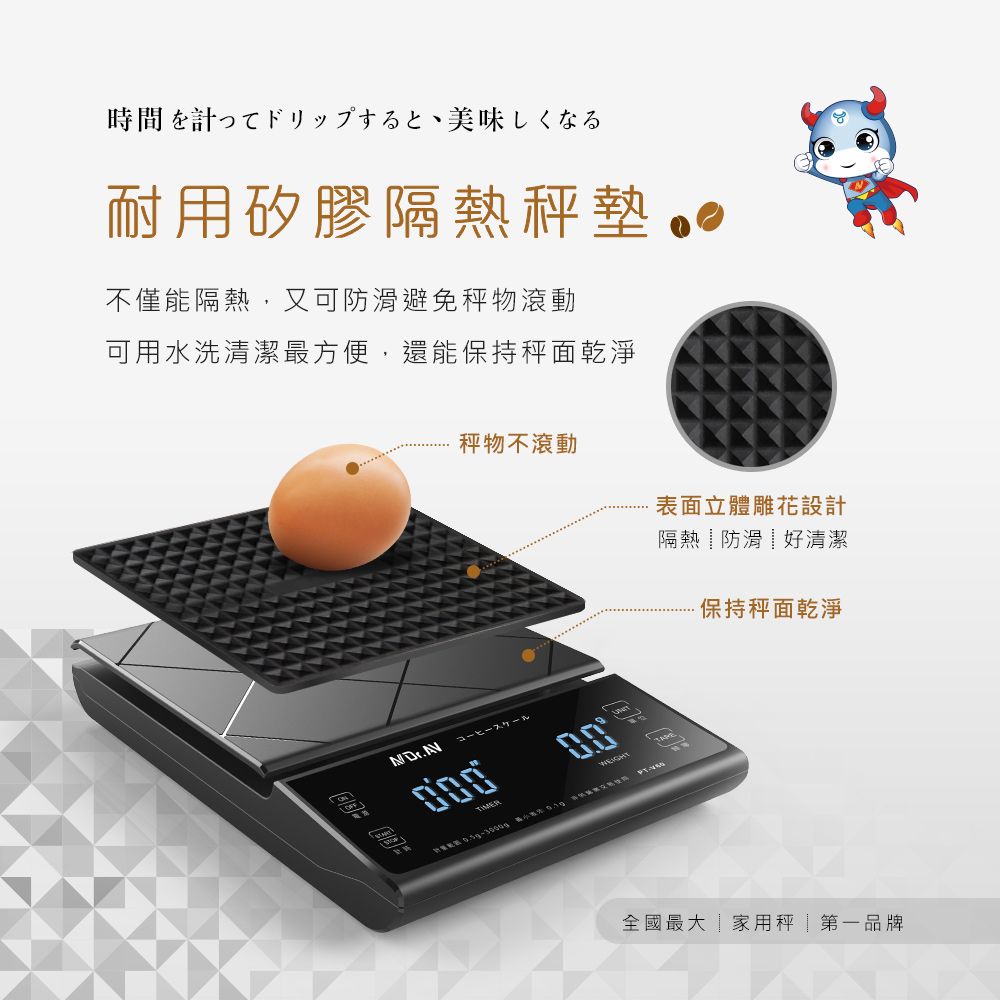 Dr.Av 聖岡科技 咖啡秤 電子秤 防水秤