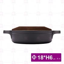 CA-023壽喜餃子兼用鍋附蓋(IH) 18x6cm