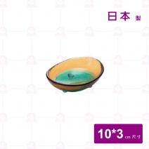 【日本津輕】手作黃色醬料皿 10x7.7xH3cm