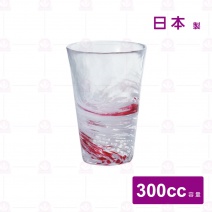 【日本ADERIA】手作紅水渦飲料杯 300cc
