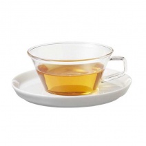 【日本KINTO】Cast 寬口玻璃杯盤組-220ml