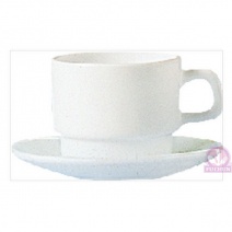 【法國Arcoroc】純白寬邊咖啡杯盤13cm (1箱48入)