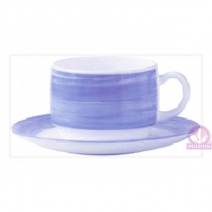 【法國Arcoroc】藍刷彩咖啡杯 190cc (1箱48入)