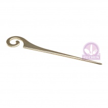 01400104 旋渦水果叉(金) 9cm (6入/盒)