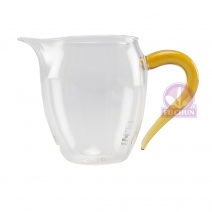 CY082 茶色玻璃茶海 7*10cm