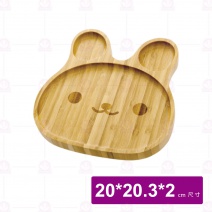 【菊川本味】雅竹動物型竹盤-兔臉 20x20.3x2cm/M94-20