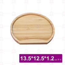 【菊川本味】可疊式竹餐盤-半圓 13.5x12.5xH1.2cm/M11