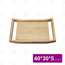 【菊川本味】弧把空邊竹托盤 40x30x5cm/M107-40