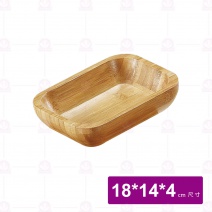 【菊川本味】雅竹圓角竹碟-長方 18x14x4cm/M89-18