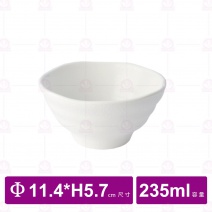 【台灣美耐】JWT44  陶面圓型碗  白 (24入/盒)
