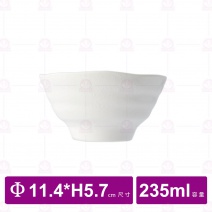 【台灣美耐】JWT44  陶面圓型碗  白 (24入/盒)