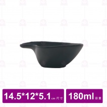 【台灣美耐】JW2325 陶面水滴碗 黑  (6入/盒)