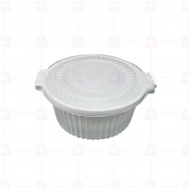 0505AB白色燉盅(底+蓋100入/箱)Φ24xH13x底高11cm