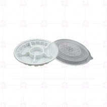 0203AB白色六拼盒(底+蓋100入/箱)Φ29xH6x底高4cm