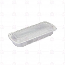 0305AB白色長型盤(底+蓋100入/箱)41x18xH8cm