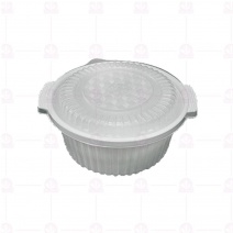 0508AB白色燉盅(底+蓋100入/箱)Φ25.8xH13cm