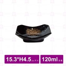 【台灣美耐】WH5006 四方造型碟  金采   (5入/盒)