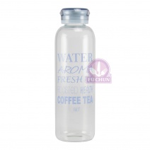 時尚隨身玻璃水瓶-藍 580ml Φ6.5*H22cm