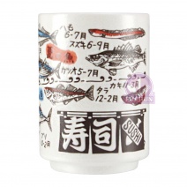 壽司茶杯 2.5吋-壽司(魚四季)月份