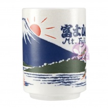 壽司茶杯 2.5吋-藍富士山  Φ7.2xH10cm