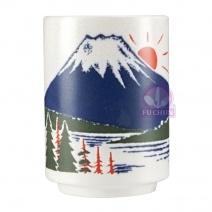 壽司茶杯 2.5吋-藍富士山  Φ7.2xH10cm