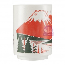 壽司茶杯 2.5吋-紅富士山 Φ7.2xH10cm