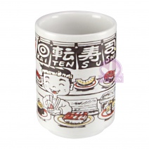 壽司茶杯 2.5吋-回轉壽司 Φ7.2xH10cm