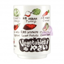 壽司茶杯 2.5吋-蔬果(英文) Φ7.2xH10cm