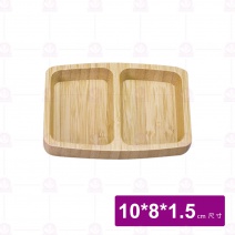 【菊川本味】竹小菜碟 二格弧邊 10x8x1.5cm/M97-10