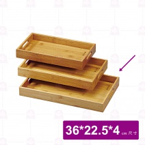 【菊川本味】直邊竹托盤36x22.5x4cm