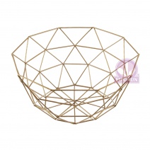 18050-8 不鏽鋼水果籃-金色 27*H13.5cm