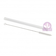 【A-OK】強化玻璃珍珠奶茶吸管(2入組) 22cm(直型吸管+