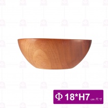 【菊川本味】F40-18桃木沙拉碗 Φ18xH7cm