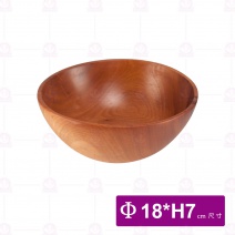 【菊川本味】F40-18桃木沙拉碗 Φ18xH7cm