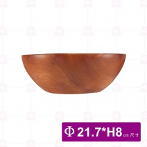 【菊川本味】F40-21 桃木沙拉碗 Φ21.7xH8cm