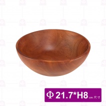 【菊川本味】F40-21 桃木沙拉碗 Φ21.7xH8cm